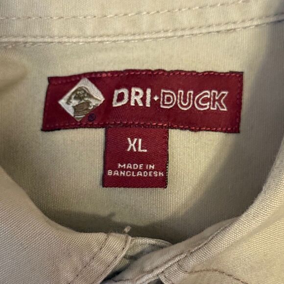 DRI DUCK Craftsman Woven Shirt Brick Long Sleeve XL Tan style # 4285 - Picture 8 of 11